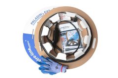 EXT-R Series Coiled Up On Dispensing Reel with Gloves and Manual