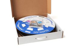 EXT-T Series On Dispensing Reel with Top of Reel Closed in Open Box