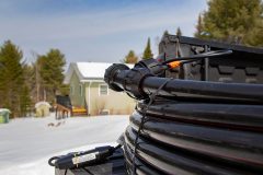 Heat-Line Freeze Protected Pipe System on Tailgate in Winter