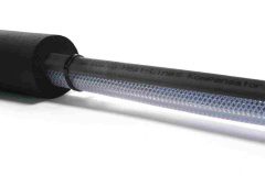 Kompensator heating cable on pipe with insulation