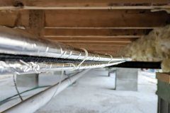 Heat trace on hot and cold water supply in an open crawlspace