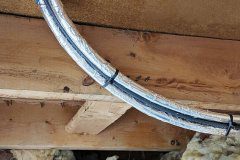 Heat trace in an open crawlspace with aluminum foil tape
