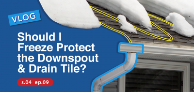 Installing a Self Regulating Heating Cable in a Downspout and Drain Tile