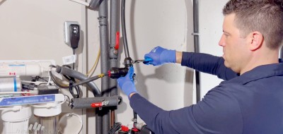 How to Prevent a Water Softener Drain Line from Freezing Outside with Retro-Line Mini